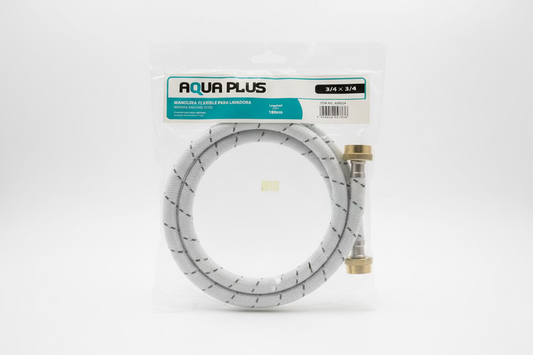 MANGUERA FLEXIBLE PARA LAVADORA 3/4X3/4 AQUA PLUS AQP214