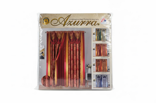 SET DE 2 CORTINAS 55X84 PLG DE COLORES KIS-72366