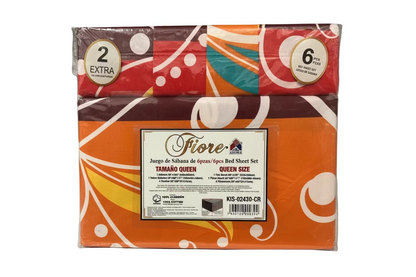 SET DE  SABANAS 6PCS QUEEN KIS-02430-CR