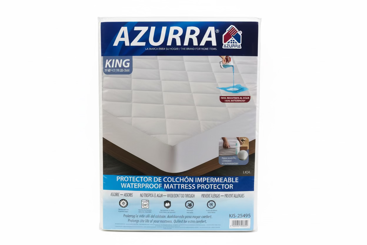 PROTECTOR DE COLCHON IMPERMABLE KING AZURRA KIS-25491