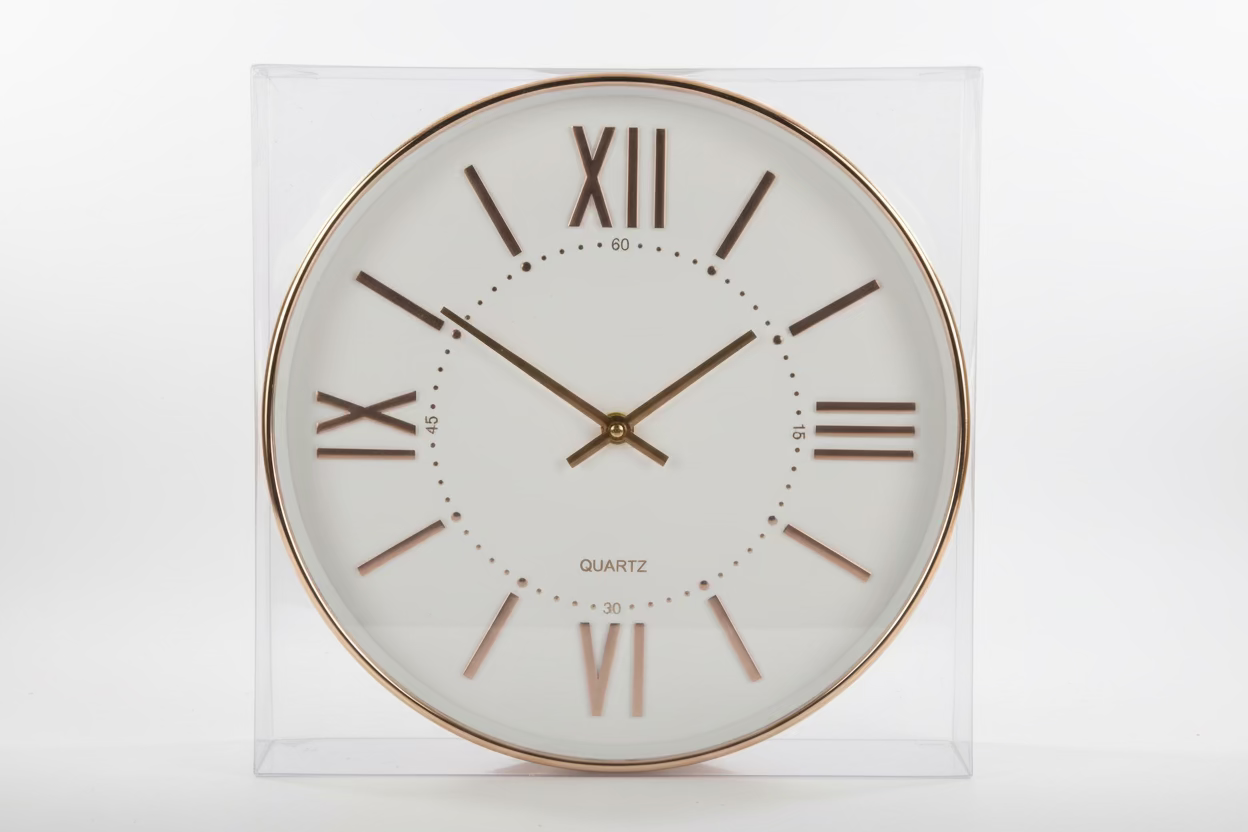 RELOJ DE PARED 30CM PLASTICO/VIDRIO AZ-267