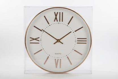 RELOJ DE PARED 30CM PLASTICO/VIDRIO AZ-267