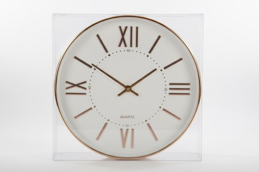 RELOJ DE PARED 30CM PLASTICO/VIDRIO AZ-267