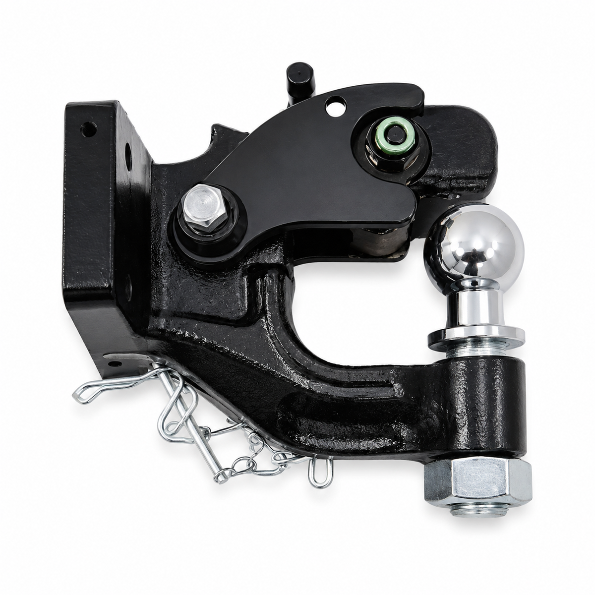 GANCHO PARA REMOLQUE NEGRO CON BOLA 2PLG 7000LBS HUNTER HU-7034