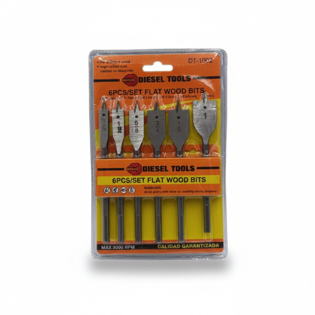 SET DE BROCA PALETA 6PCS 3/8 A 1PLG DIESEL TOOLS DT05-MK-0149