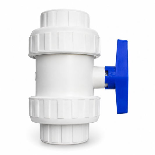 VALVULA DE BOLA PVC LISA CON UNION DOBLE UNIVERSAL DE 2 1/2PLG  FA70001-21/2