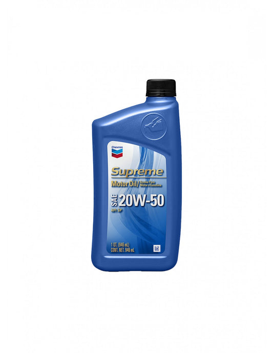 ACEITE PARA MOTOR A GASOLINA SUPREME 20W-50 1/4 CHEVRON