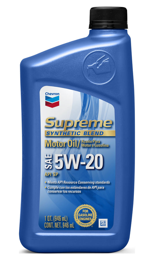 ACEITE PARA MOTOR A GASOLINA SUPREME 5W-20 1/4 CHEVRON