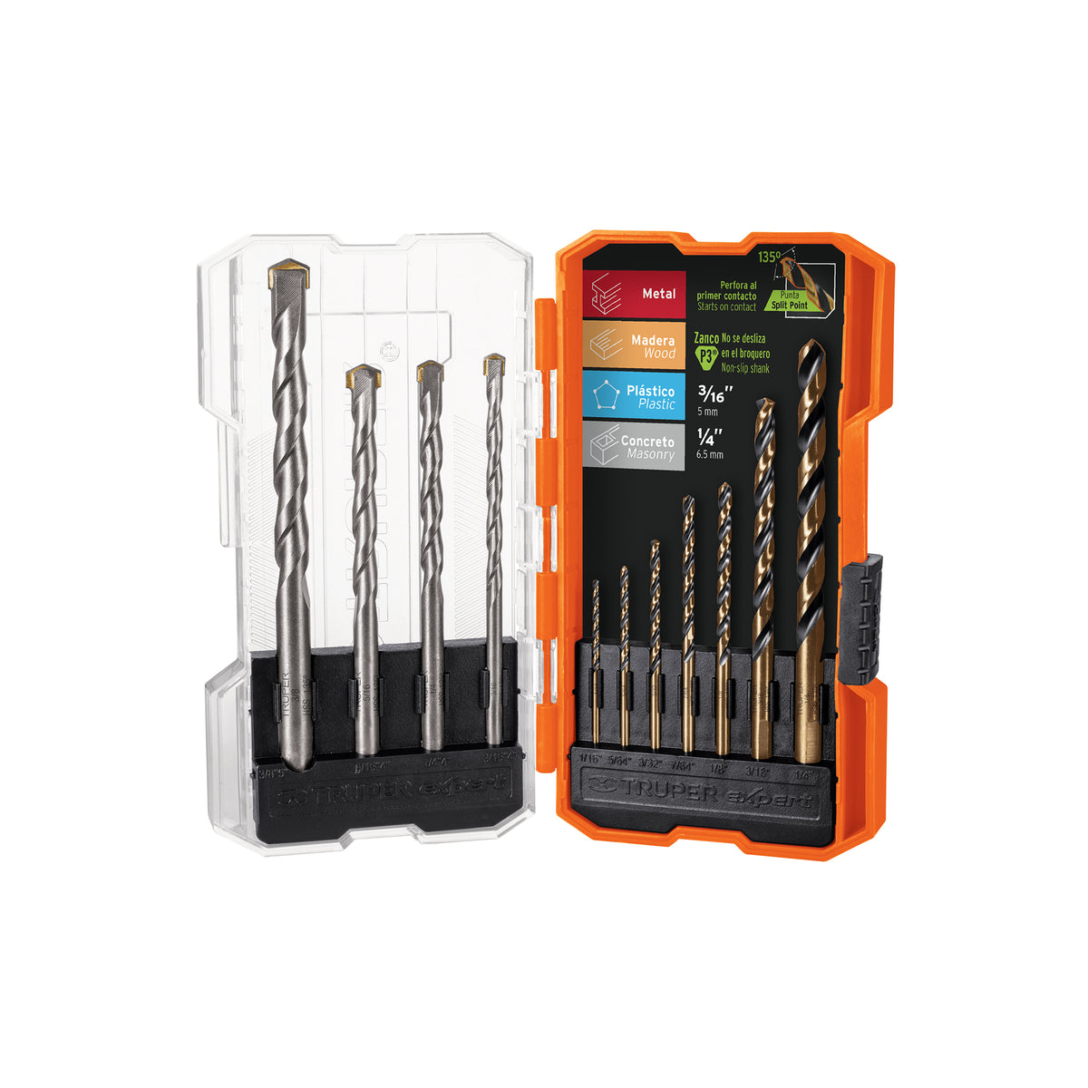 JUEGO DE 11 BROCAS MIXTO TRUPER 11335
