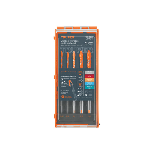 JUEGO DE BROCAS MULTIMATERIAL TRUPER 101820
