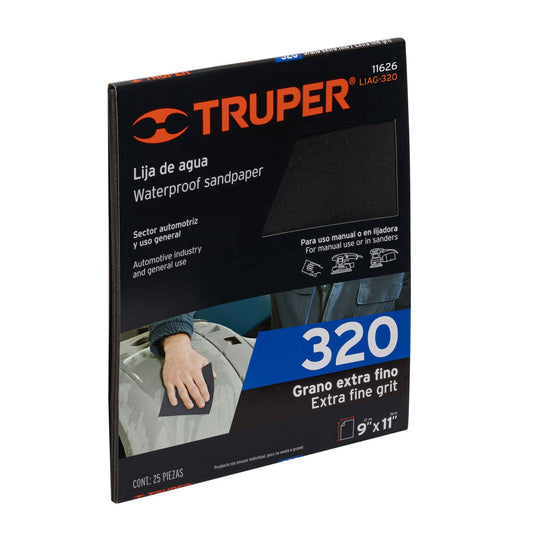 LIJA DE AGUA GRANO 320 TRUPER 11626