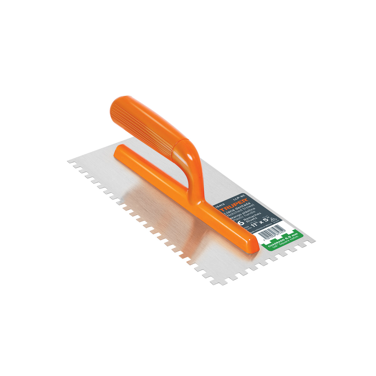 LLANA DENTADA CUADRADA MANGO PLASTICO 11PLS X 5PLS TRUPER 15413