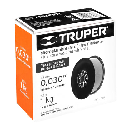 MICROALAMBRE DE NUCLEO FUNDENTE 1KG 0.8MM TRUPER 13750