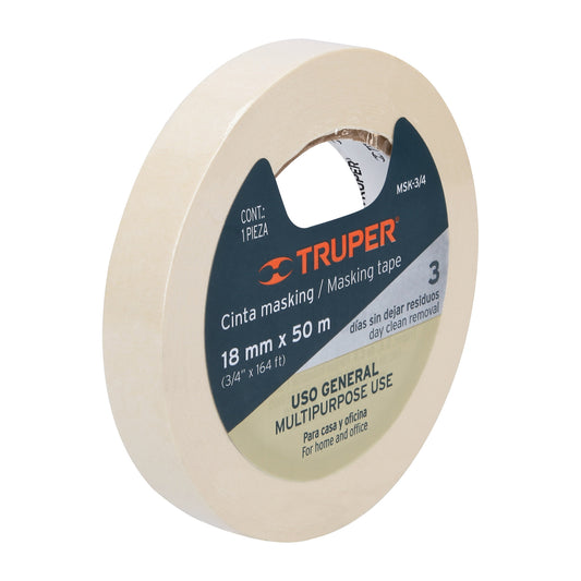 CINTA MASKING DE 3/4 PLS X 50M TRUPER 12590