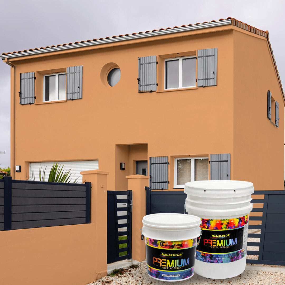 PINTURA MEGACOLOR LATEX PREMIUM NARANJA TROPICAL