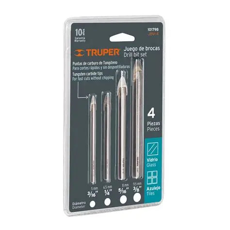 BROCAS PARA VIDRIO Y AZULEJO SET 5 PCS TRUPER 101798