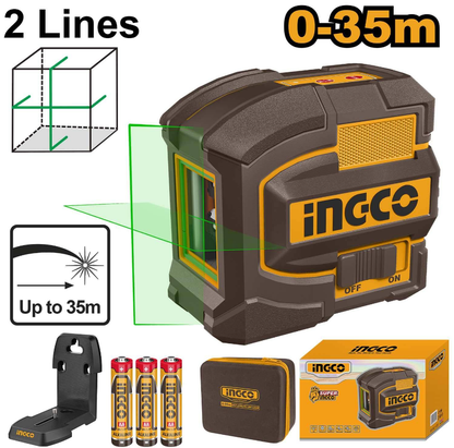 NIVEL LASER AUTO NIVELANTE 0M-35M LINEA VERDE INGCO HLL156601 763232