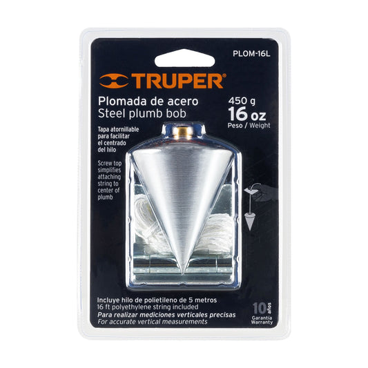PLOMADA DE ACERO TRUPER 16 ONZ 11849