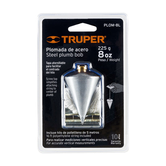 PLOMADA DE ACERO TRUPER 8 ONZ 11848