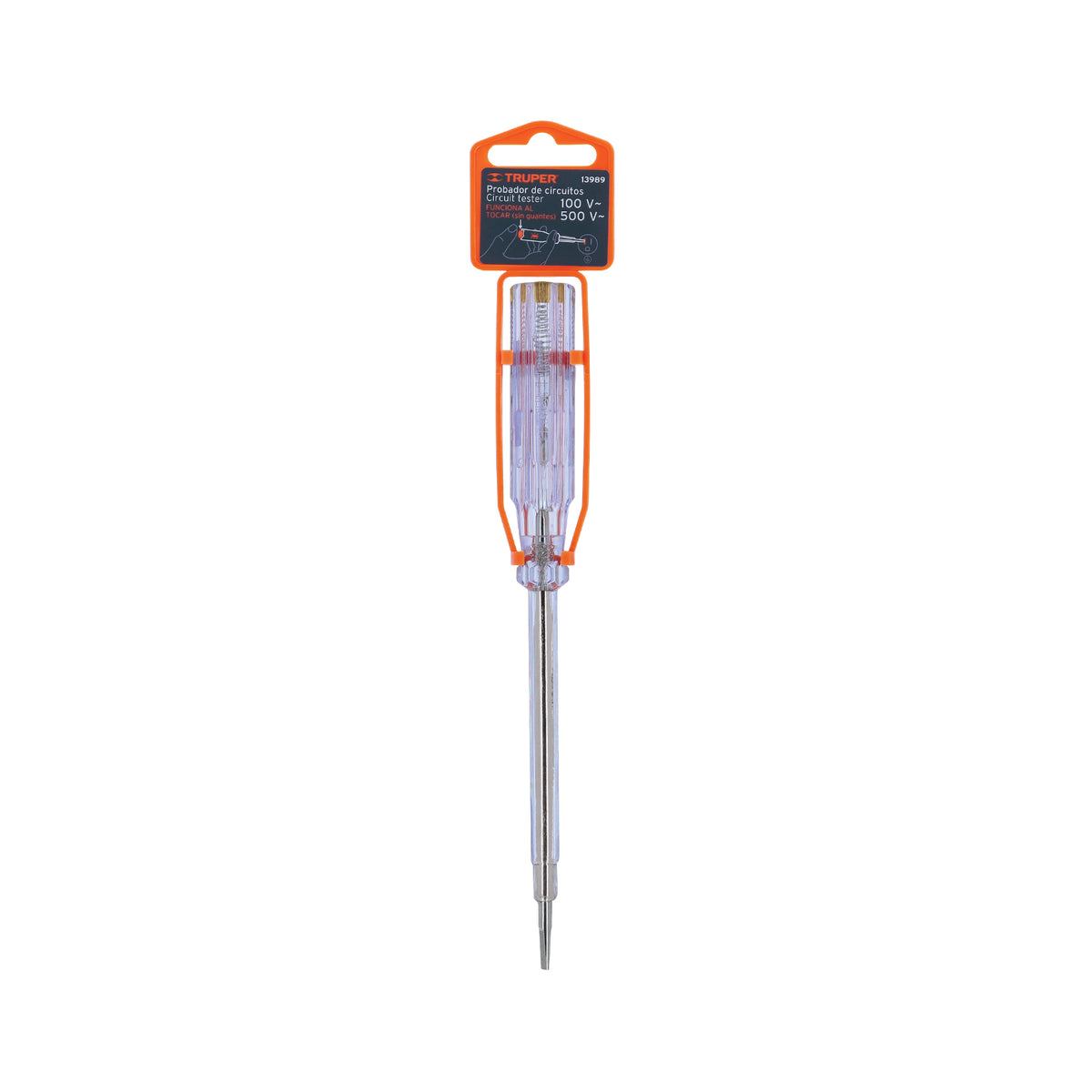 PROBADOR DE CIRCUITOS 100V A 500V 19CM TRUPER 13989