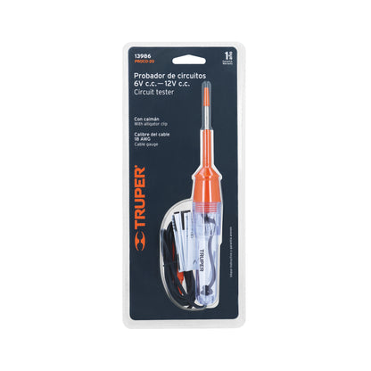 PROBADOR DE CIRCUITOS 6V CC - 12V CC  TRUPER  13986