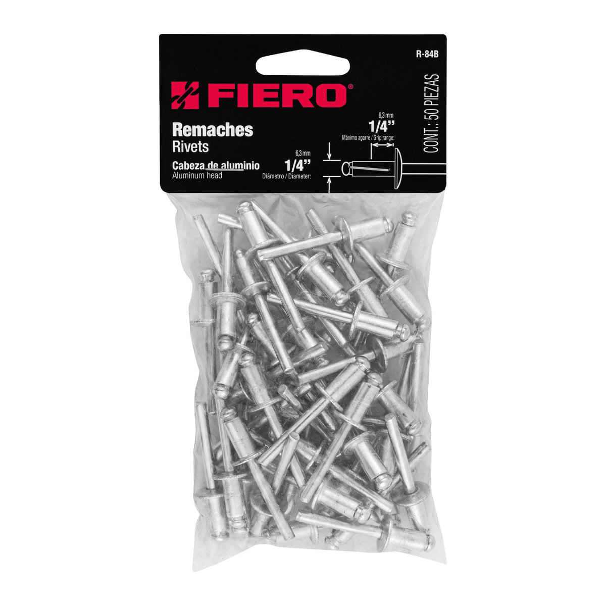 REMACHES DE 1/4X1/4 PLG FIERO 44532 BOLSA