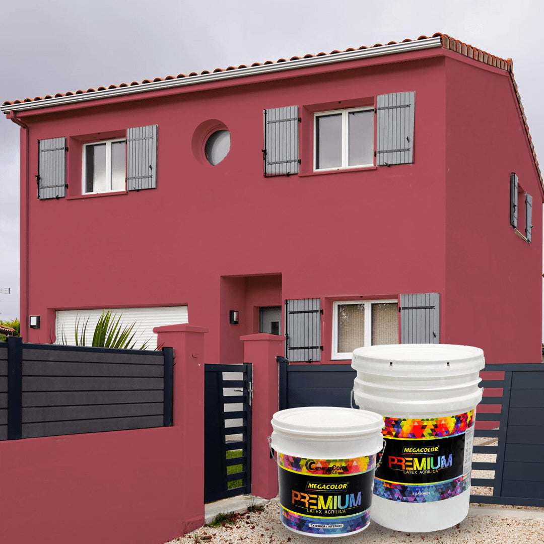 PINTURA MEGACOLOR LATEX PREMIUM ROJO CEREZA