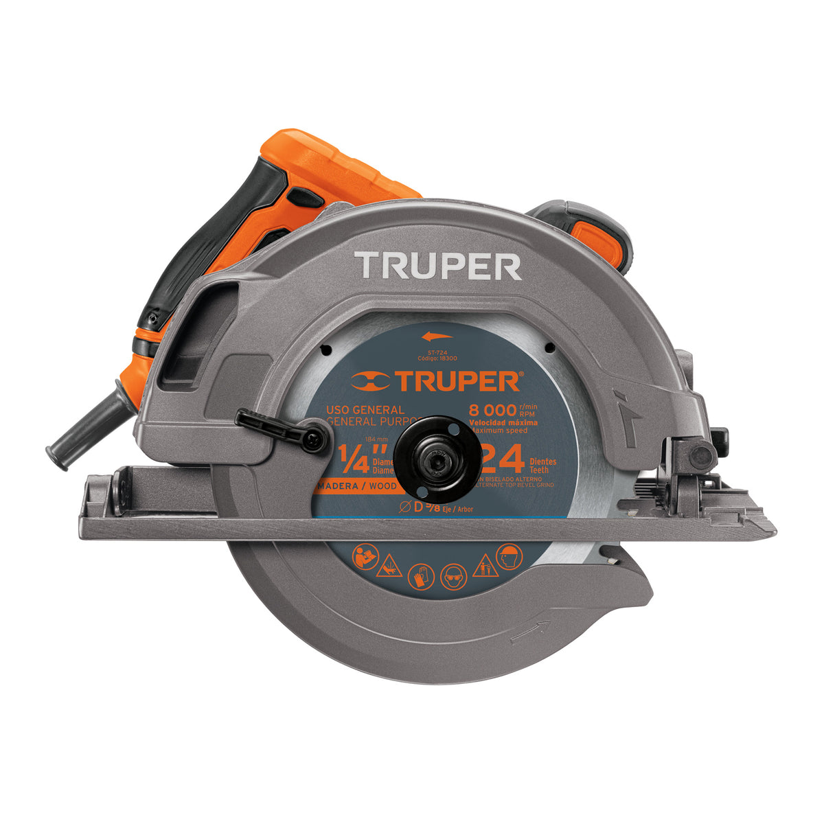 SIERRA CIRCULAR DE 7 1/4 PLG 1750W TRUPER 11004