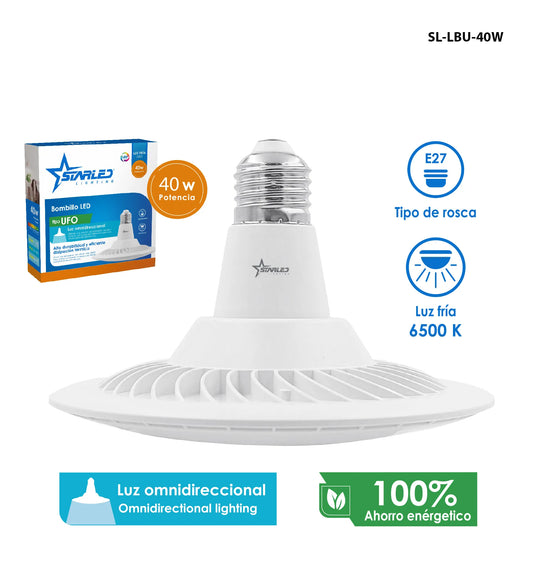 LAMPARA LED TIPO UFO 40W STARLED SL-LBU-40W