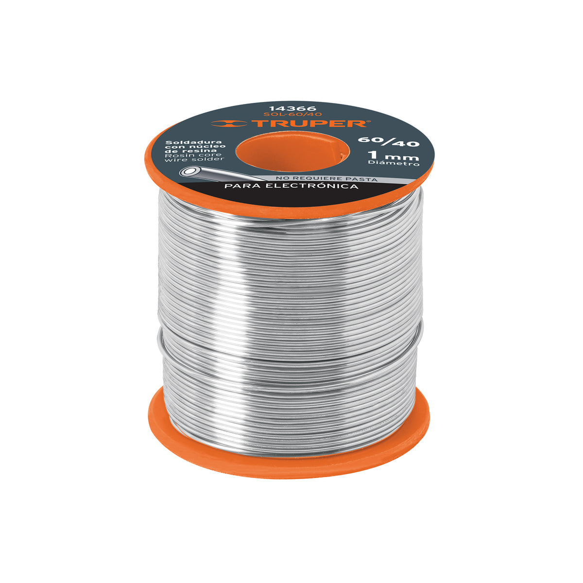 ESTAÑO PARA SOLDAR 60/40 450G POR ROLLO TRUPER 14366