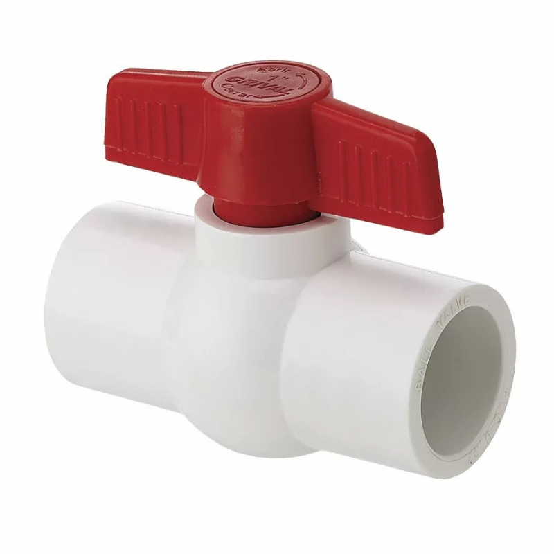 VALVULA DE BOLA PVC LISA DE PRESION 1-1/2PLG DURMAN