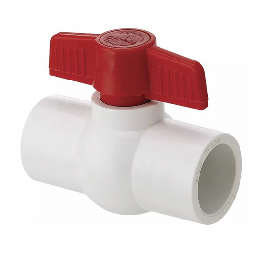 VALVULA DE BOLA PVC LISA DE PRESION 1-1/2PLG DURMAN