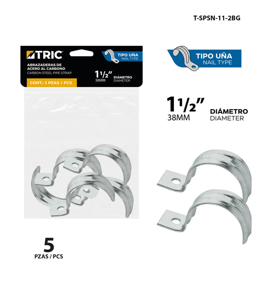 SET ABRAZADERA CONDUIT TIPO UÑA 11/2PLG TRIC T-SPSN-11-2BG