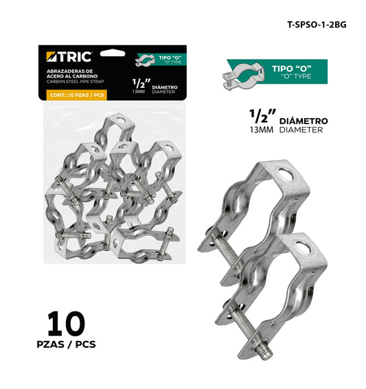 SET ABRAZADERA CONDUIT TIPO O 1/2PLG TRIC T-SPSO-1-2BG