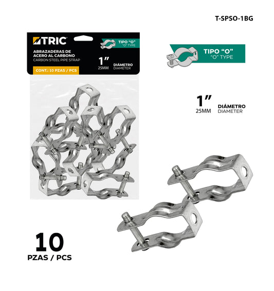 SET ABRAZADERA CONDUIT TIPO O 1PLG TRIC T-SPSOM-1BG