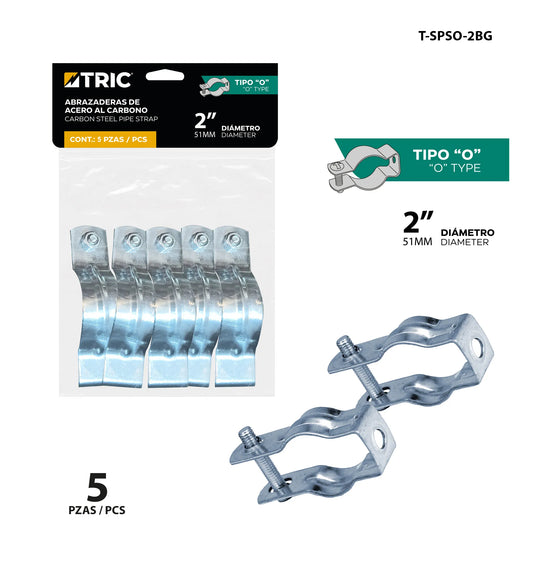 SET ABRAZADERA CONDUIT TIPO O 2PLG TRIC T-SPSO-2BG