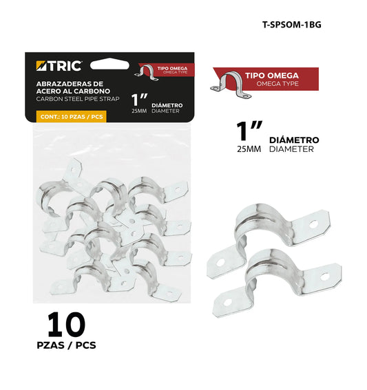 SET ABRAZADERA CONDUIT TIPO OMEGA 1PLG TRIC