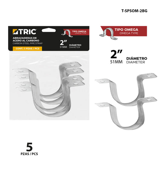 SET ABRAZADERA CONDUIT TIPO OMEGA 2PLG TRIC