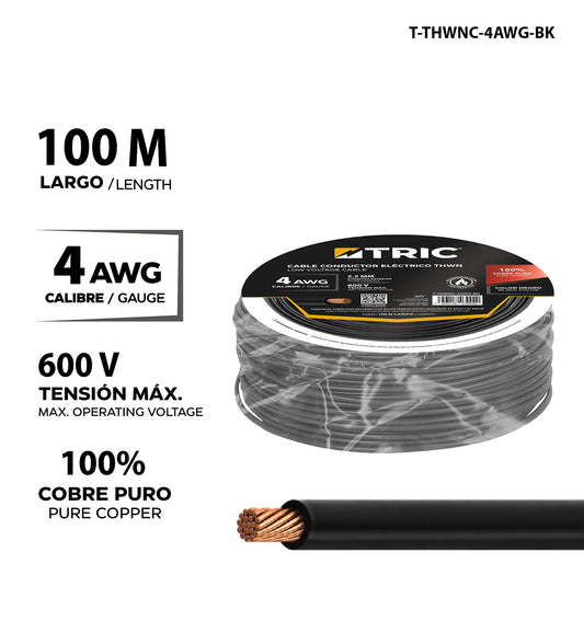 CABLE THHN CABLEADO TRIC #4
