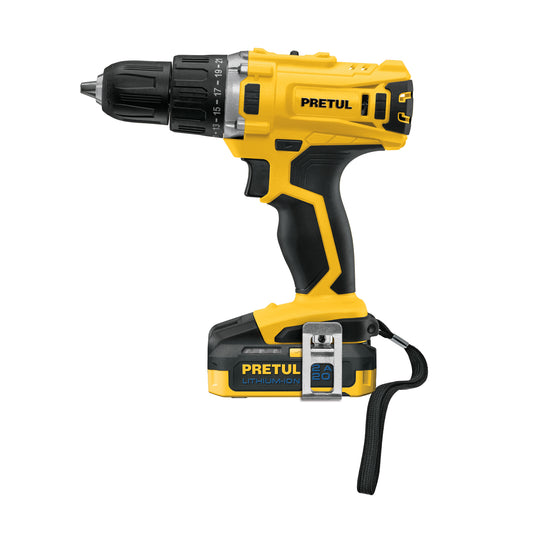 TALADRO DESTORNILLADOR INALAMBRICO 1/2 20V PRETUL  26118