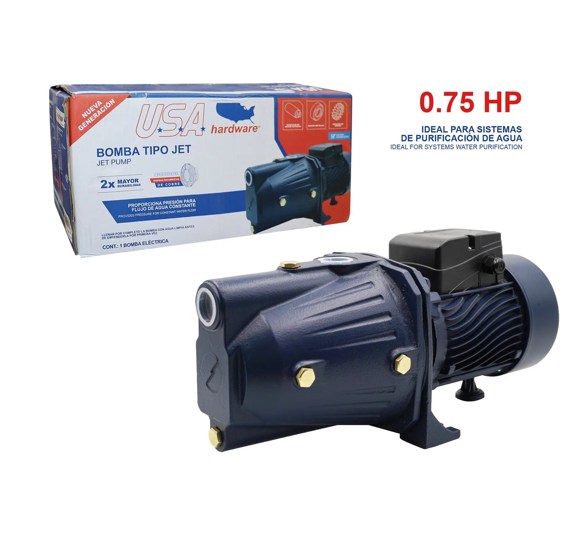 BOMBA JET SIN TANQUE 3/4HP USA U-JET80M