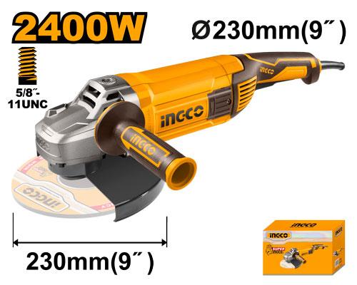 ESMERILADORA  ANGULAR 9 PULGADAS 2400 W INGCO UAG24008