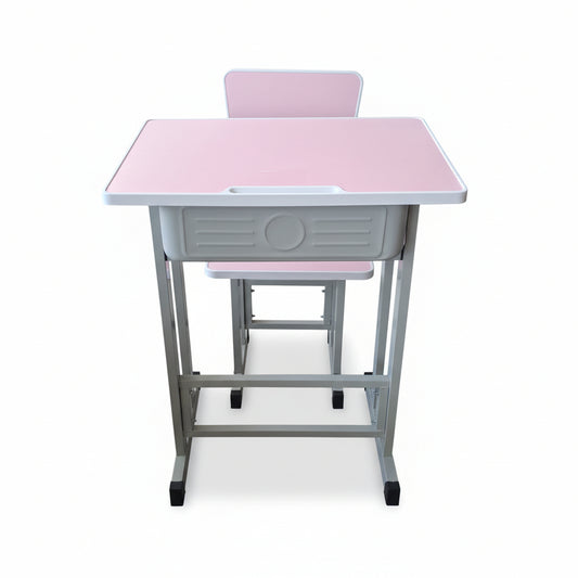 MESITA INFANTIL PLASTICA CON SILLA ROSADA AB72