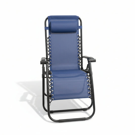SILLA PLEGABLE AZUL 175X65X110CM 854-DS25A