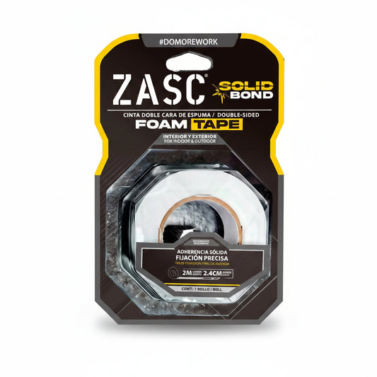 CINTA DOBLE CARA BLANCA 2.4CMX2MTRS  Z-DMT2.4X2M-FM  ZASC