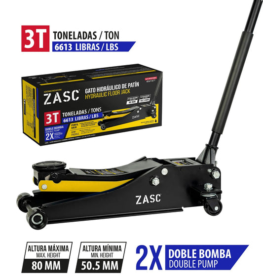 GATO HIDRAULICO DE PATIN 3TON Z-HFJ-3T ZASC