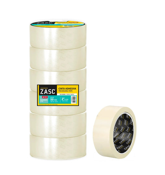 CINTA ADHESIVA TRANSPARENTE 45MMX50YDS ZASC Z-PT50X50-CL