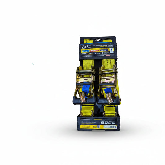 CINCHO CON RATCHET 2PCS 1000KG A 2000KG ZASC Z-RTD-TJD2P-1000