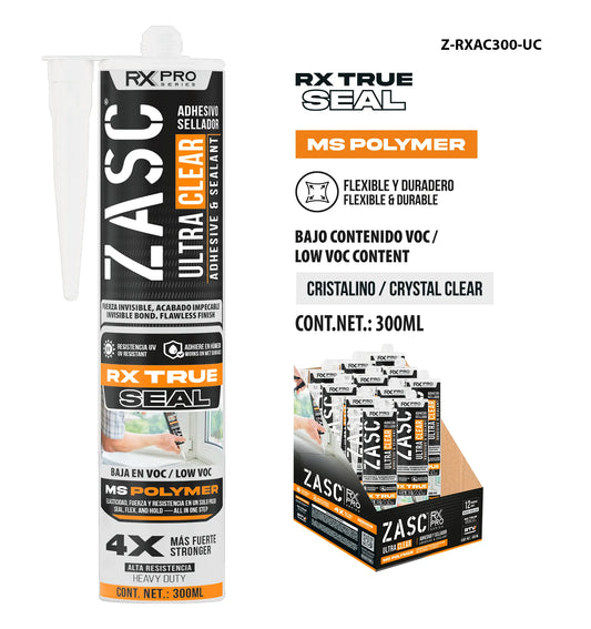 SELLADOR TRANSPARENTE ULTRA CLEAR 4X 300ML ZASC Z-RXAC300-UC