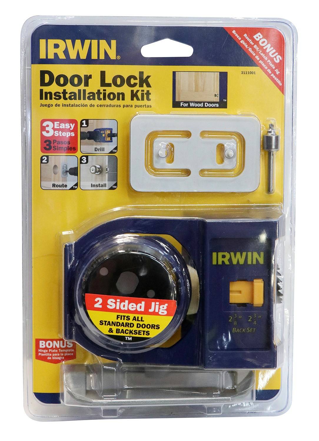 SET DE INSTALADOR PARA CERRADURA 6.03X6.99CM BIMETAL IRWIN 3111002 12852953
